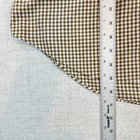 Ralph Lauren Classic Fit Dress Shirt Men's L Cream Olive Check Purple Pony - Picture 8 of 11